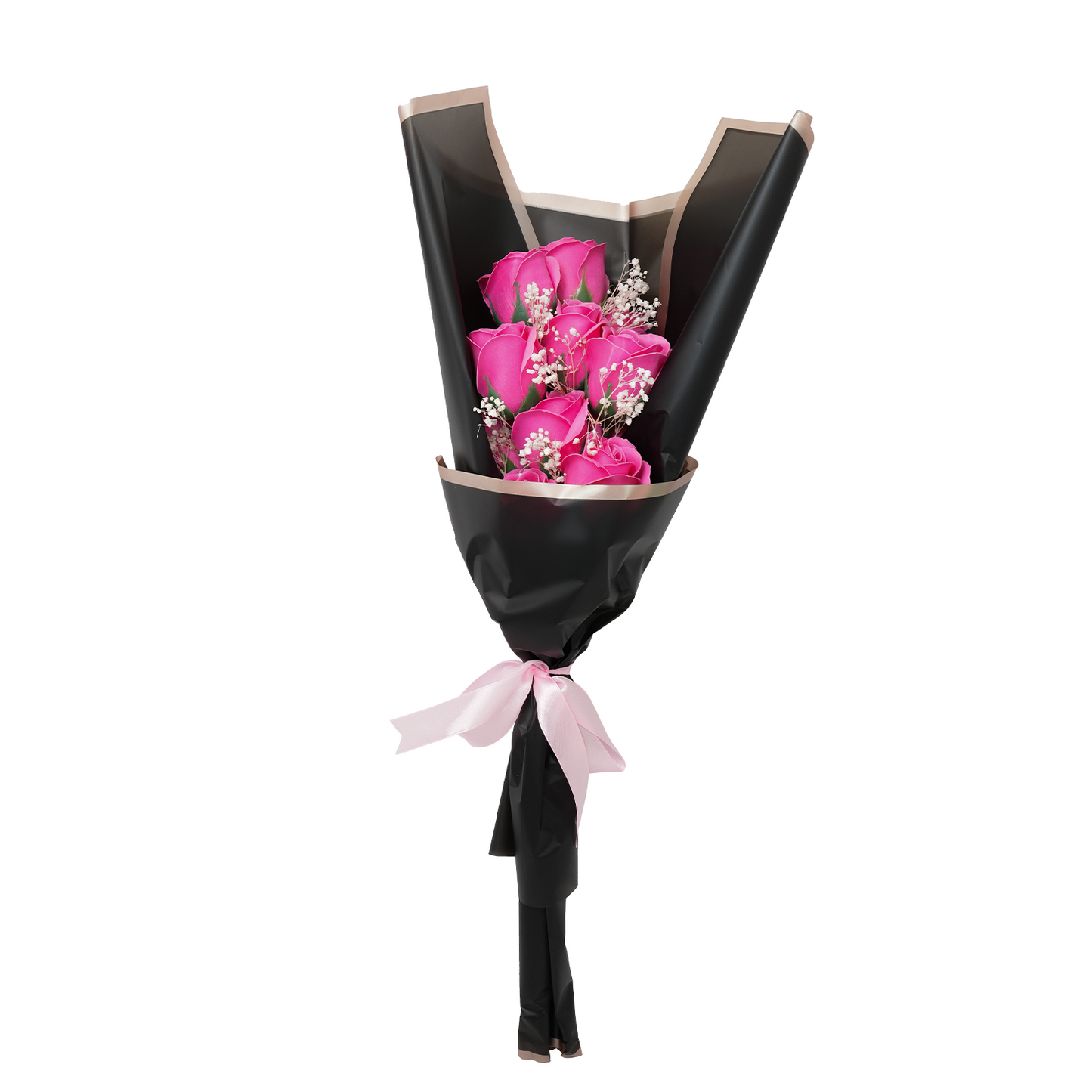 Fuchsia Finesse Bouquet - 12 roses