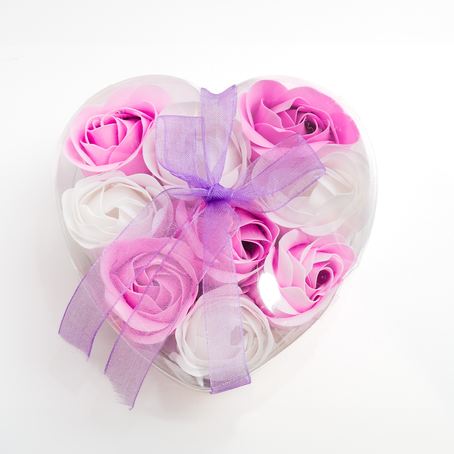 Purple & Ivory Flower Soap Box