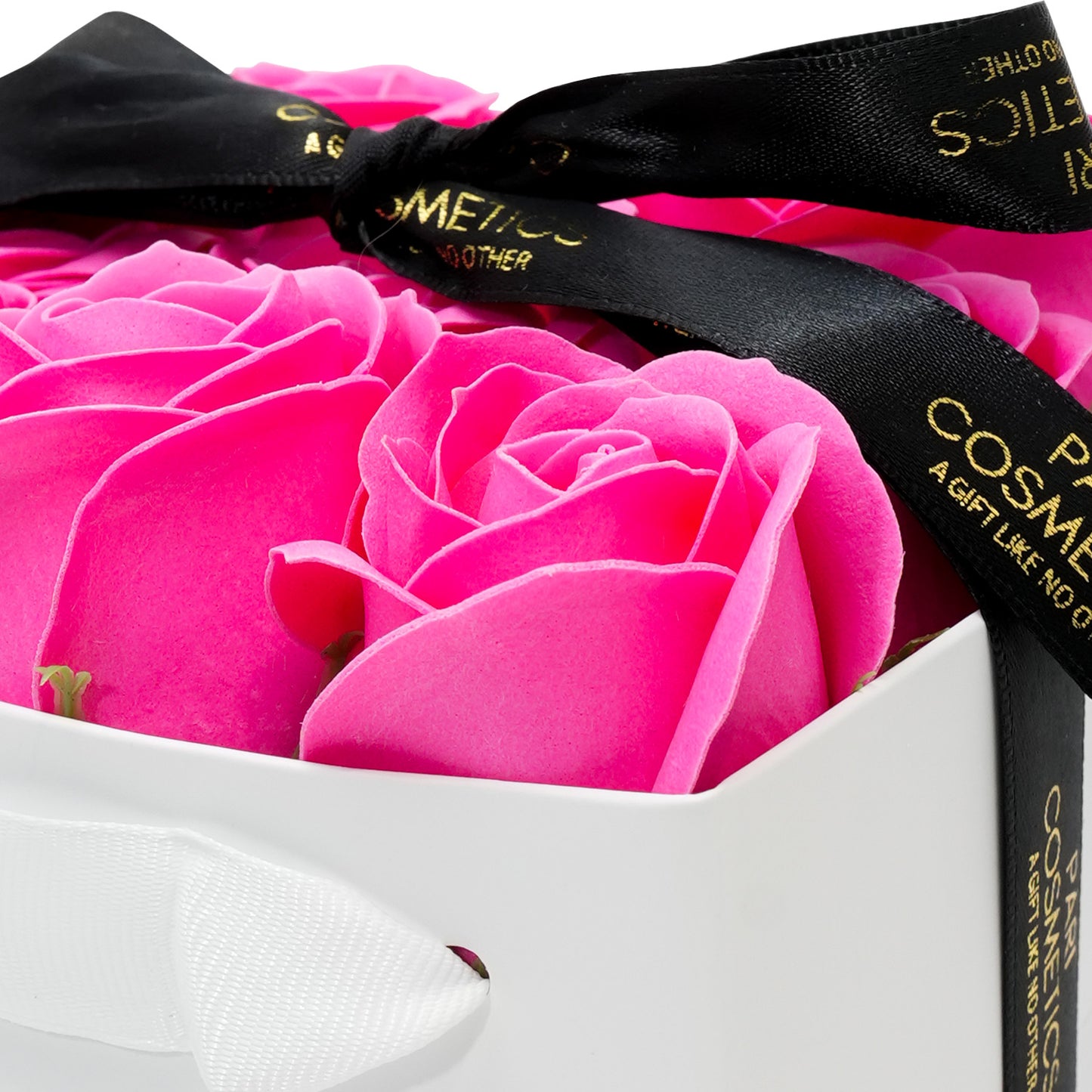Hot Pink Flower Soap Box - 9 Roses