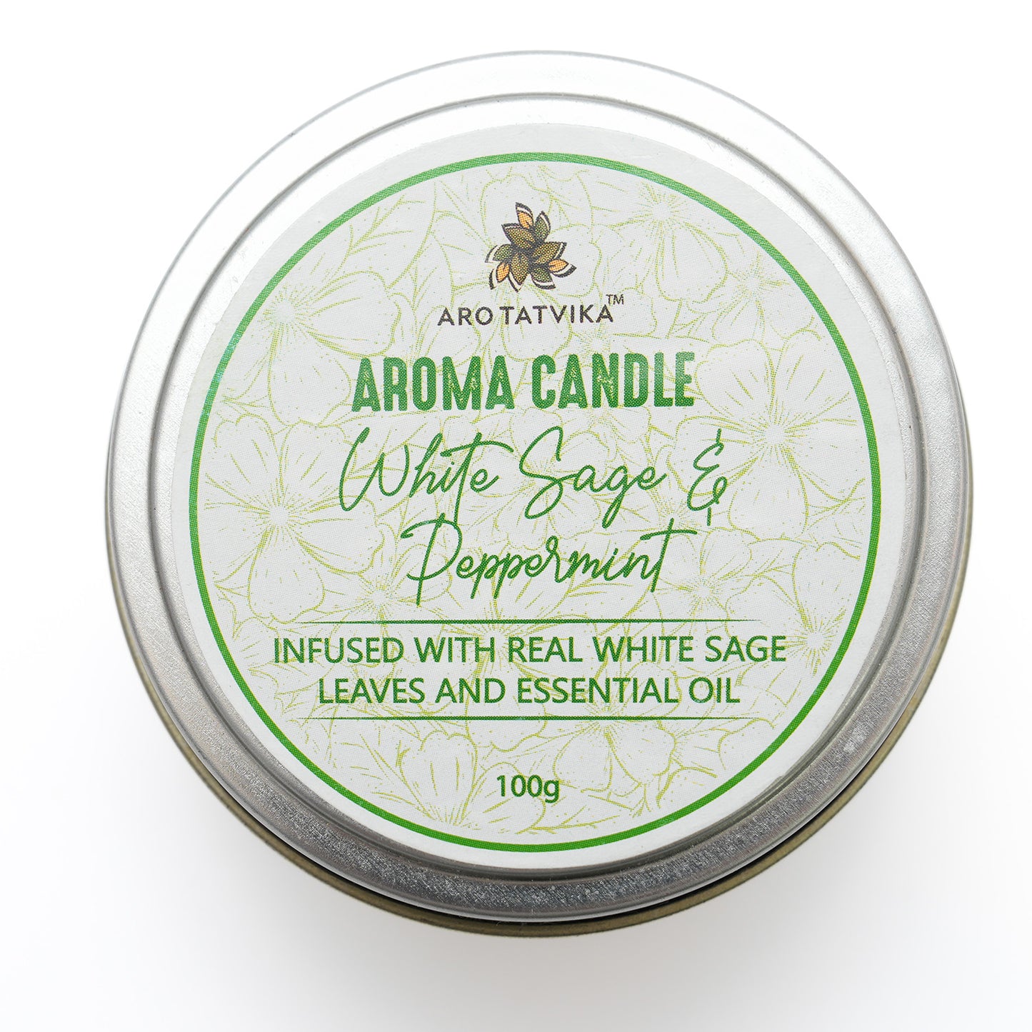 White Sage and Peppermint Aroma Candle
