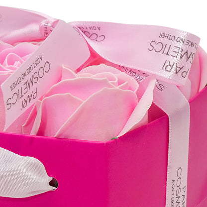 Light Pink Flower Soap Box - 9 Roses