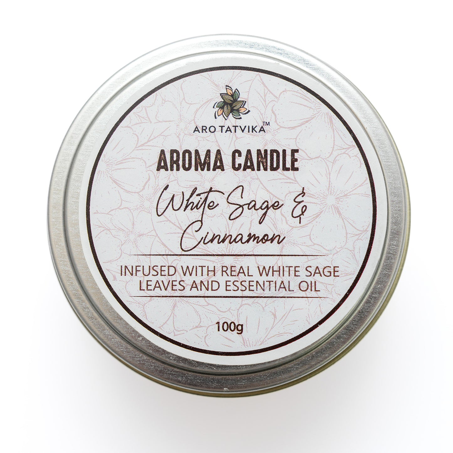 White Sage and Cinnamon Aroma Scented Candle