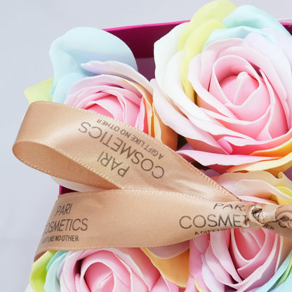Rainbow Flower Soap Box - 9 Roses