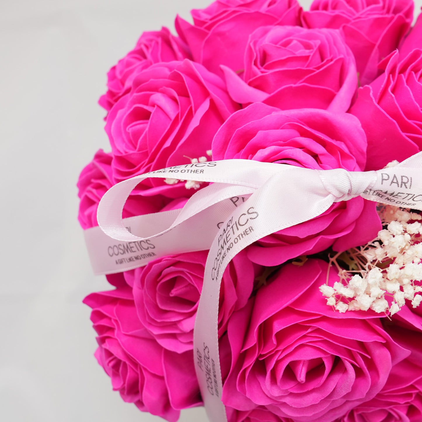 Hot Pink Bouquet Flower Soap Box - 17 Roses