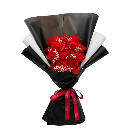 Crimson Love Affair Bouquet - 12 Roses