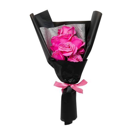 Vibrant Fuchsia Fantasy Bouquet - 12 Roses