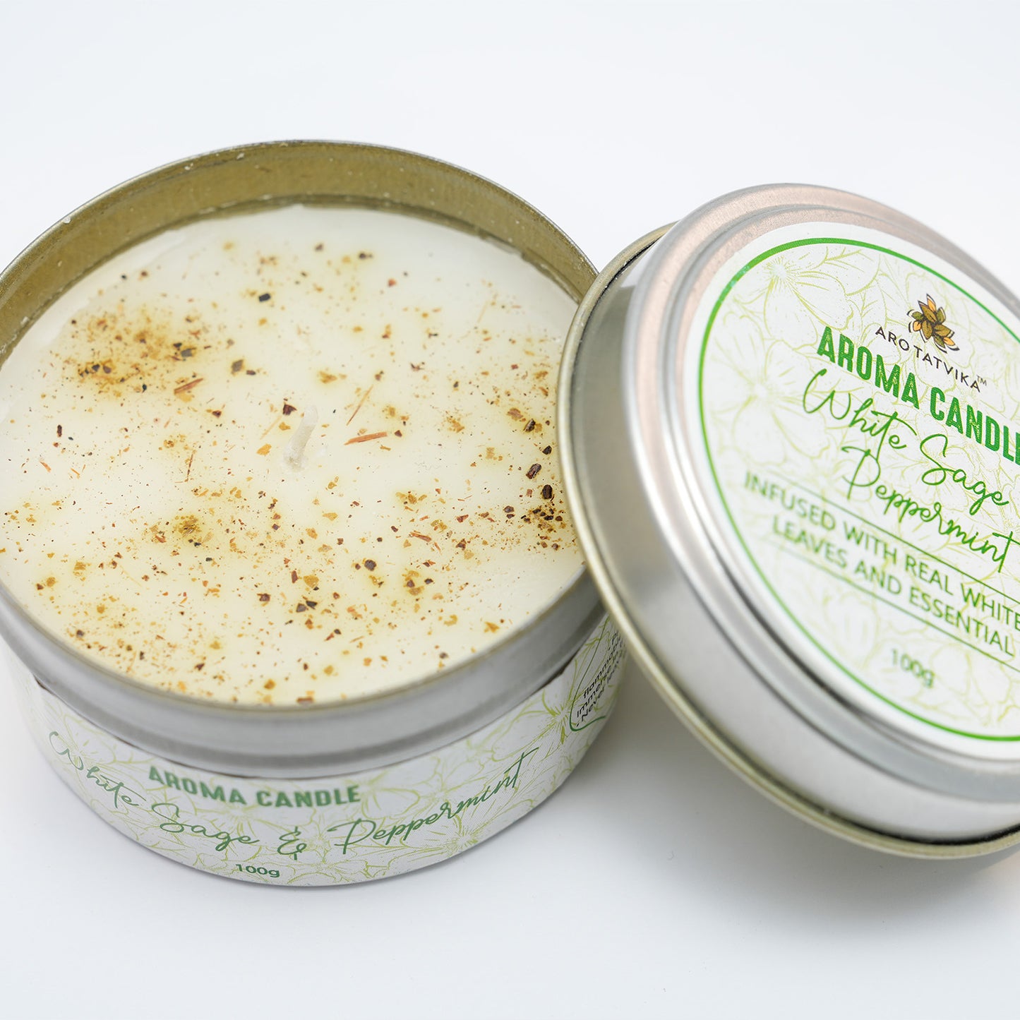 White Sage and Peppermint Aroma Candle