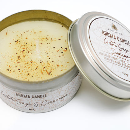 White Sage and Cinnamon Aroma Scented Candle