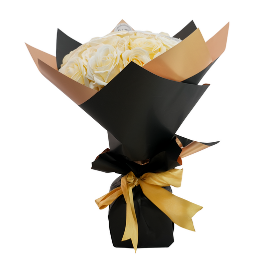 Serene White Bouquet - 25 Roses