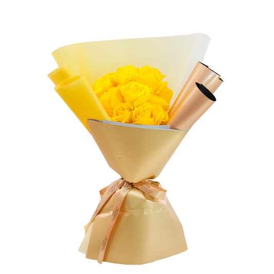 Sunshine Glow Bouquet - 12 Roses