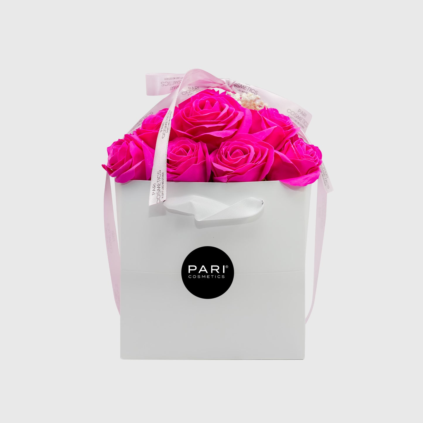 Hot Pink Bouquet Flower Soap Box - 17 Roses