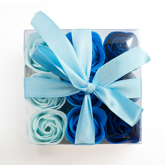 Blue Hues Flower Soap Box